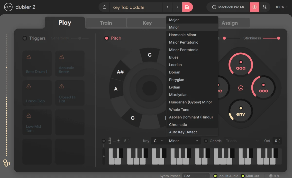 Dubler 2 Auto Key Detection process