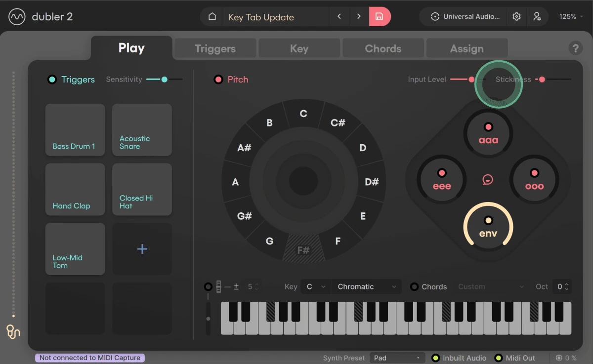 Dubler 2 Stickiness Settings