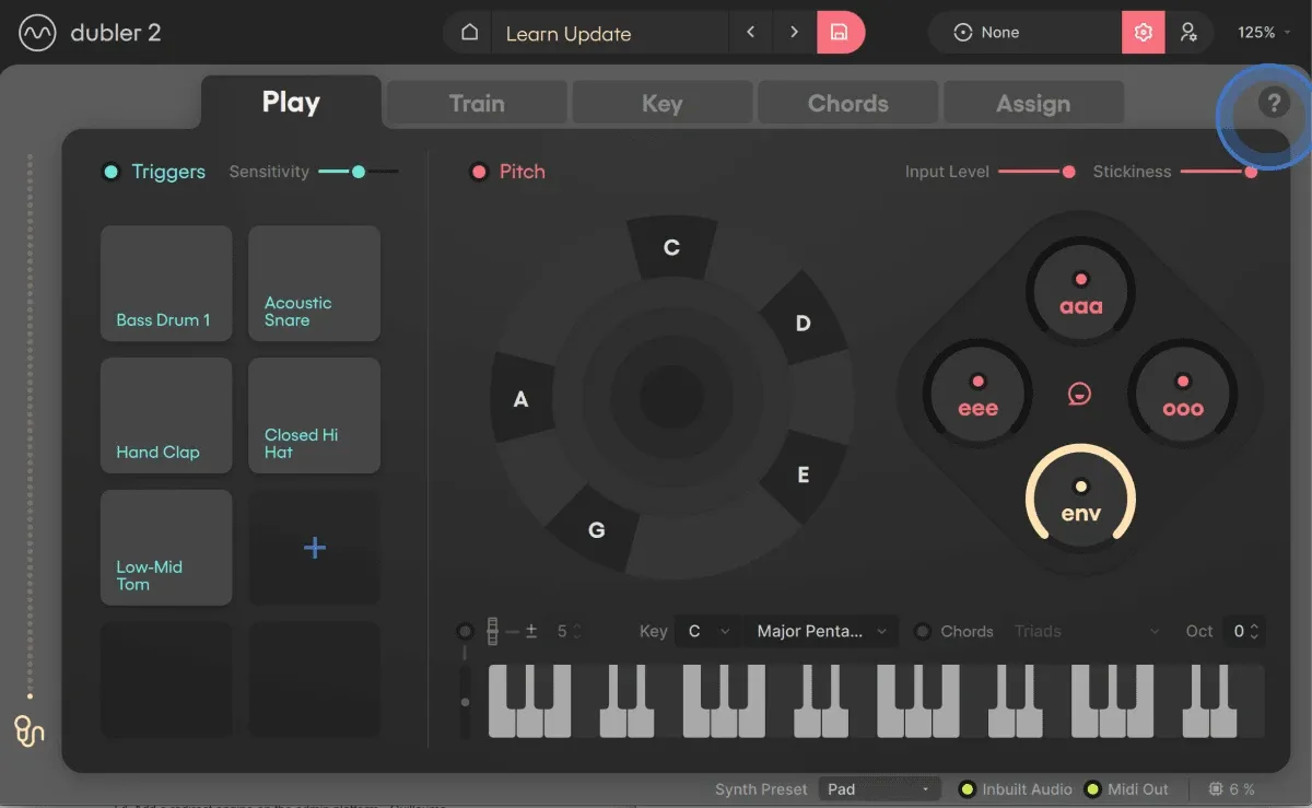 Dubler 2 - Learn Update - Highlighted in Navigation bar