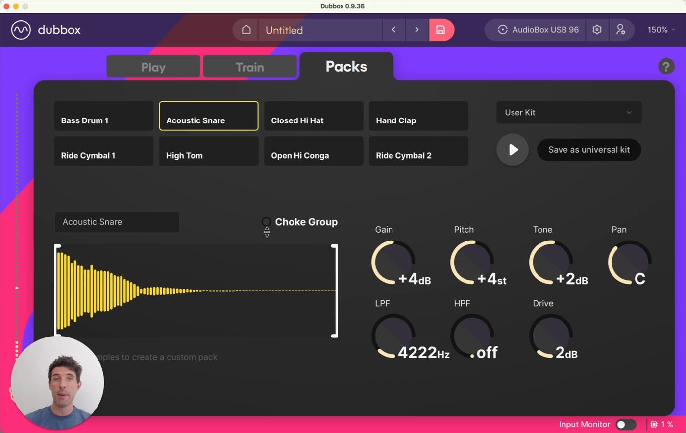 The Choke Group toggle - long samples in the group cut each other off