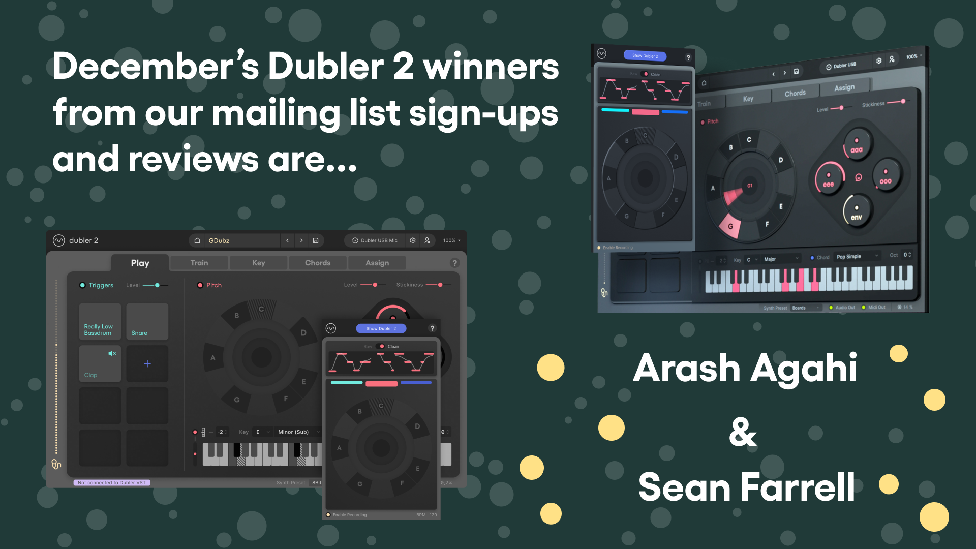 Winners of Vochlea mailing list and review competitions december 2024