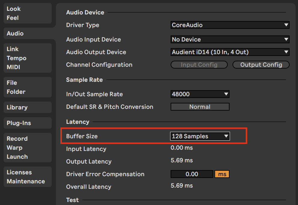 buffer size