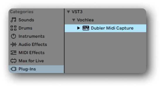 MIDI Capture is a VST3 or AU plugin and will appear in your DAWs plugin list