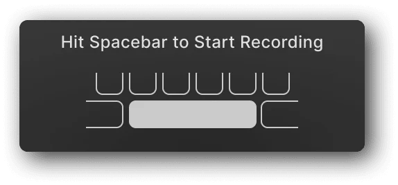 hitting spacebar in your DAW