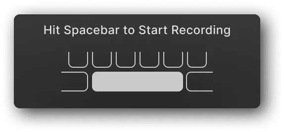 hitting spacebar in your DAW