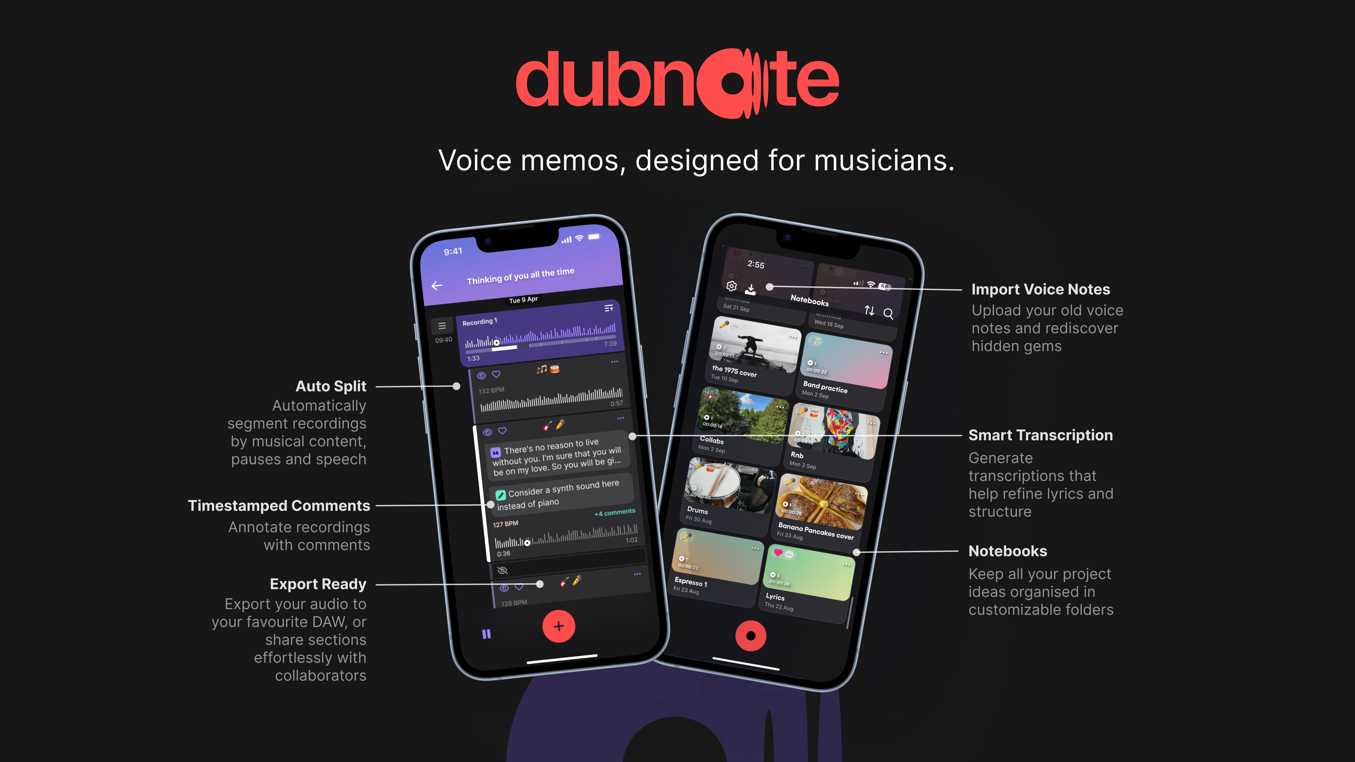 Introducing Dubnote: The voice memos app, made for music | Vochlea Music