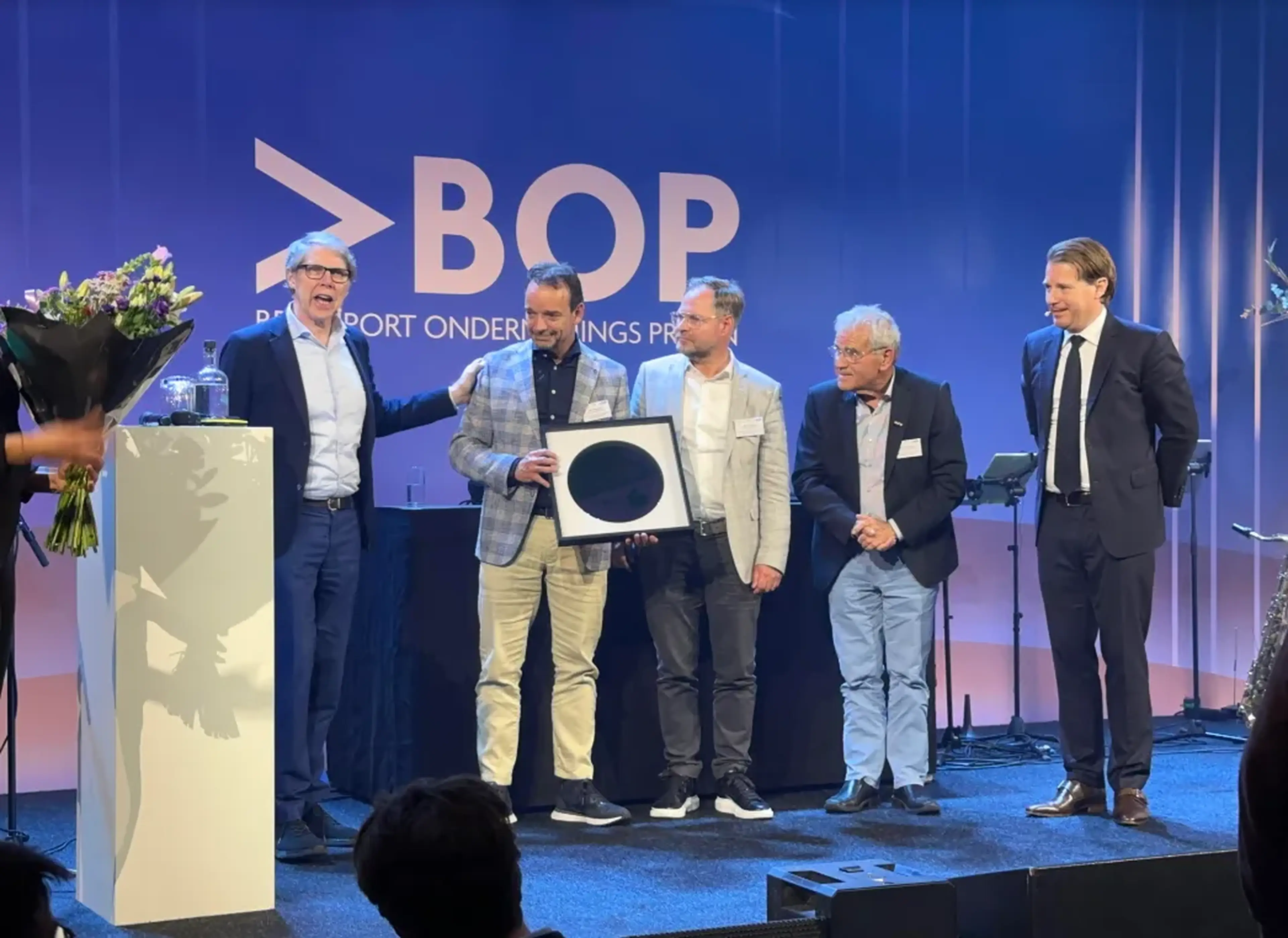 Wim van der Leegte award on stage