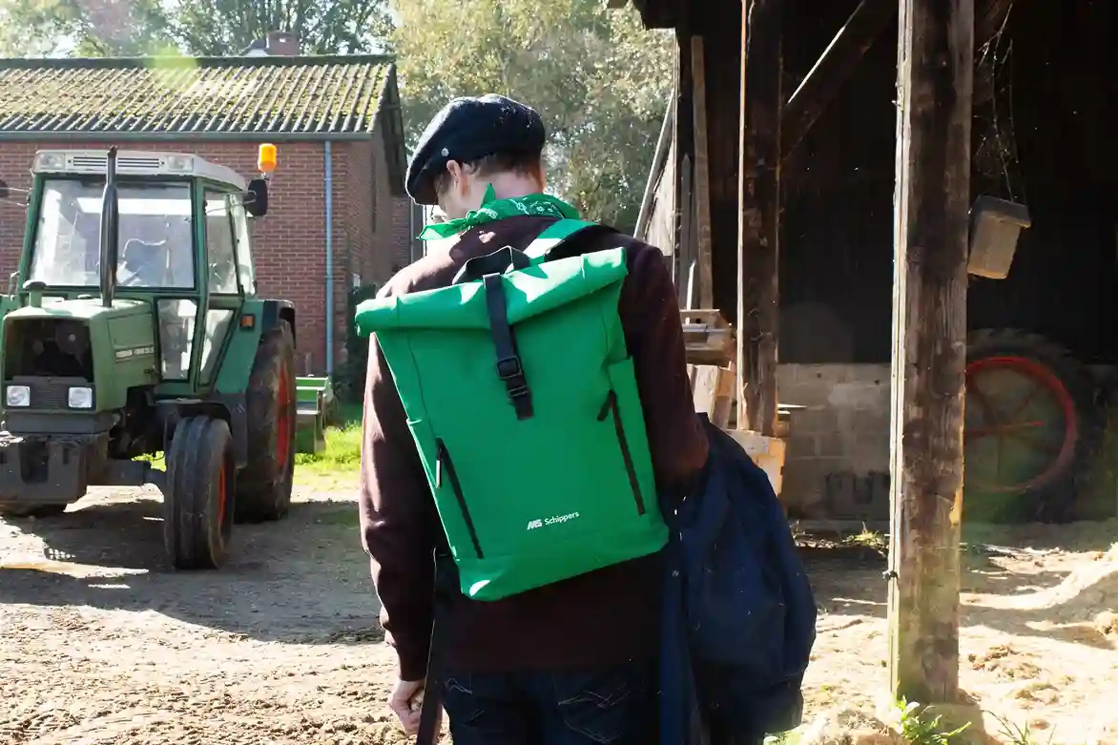 Christmas backpack farmer