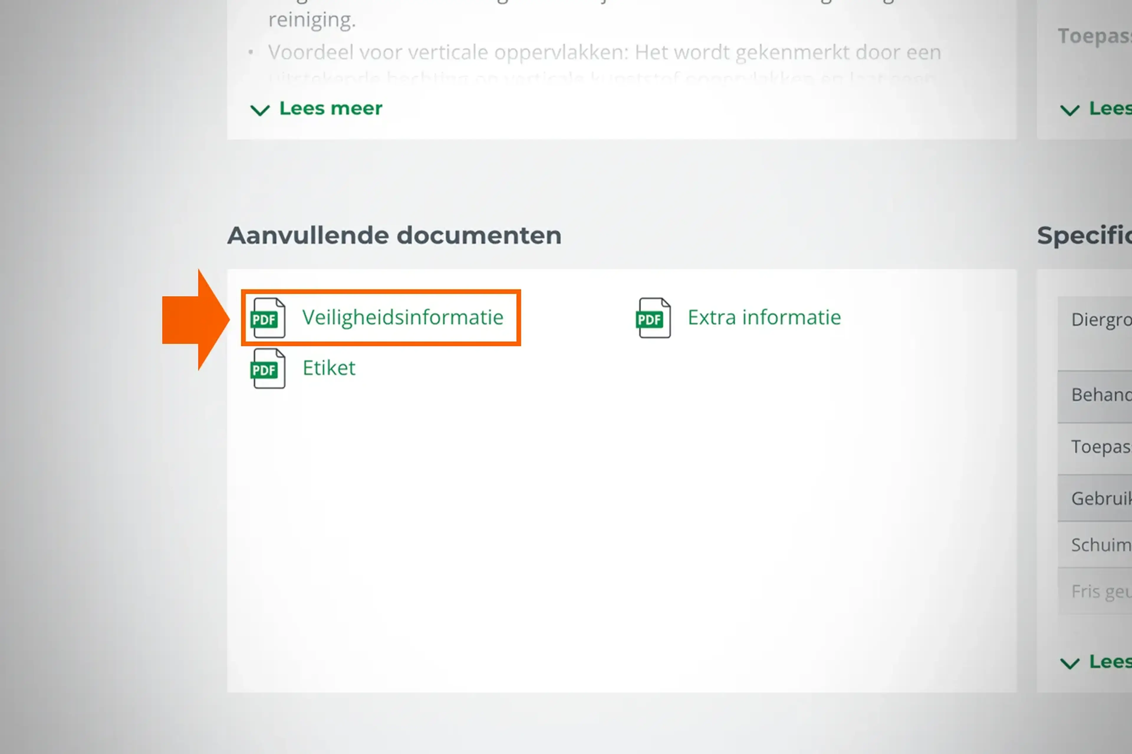 Open de 'veiligheidsinformatie'
