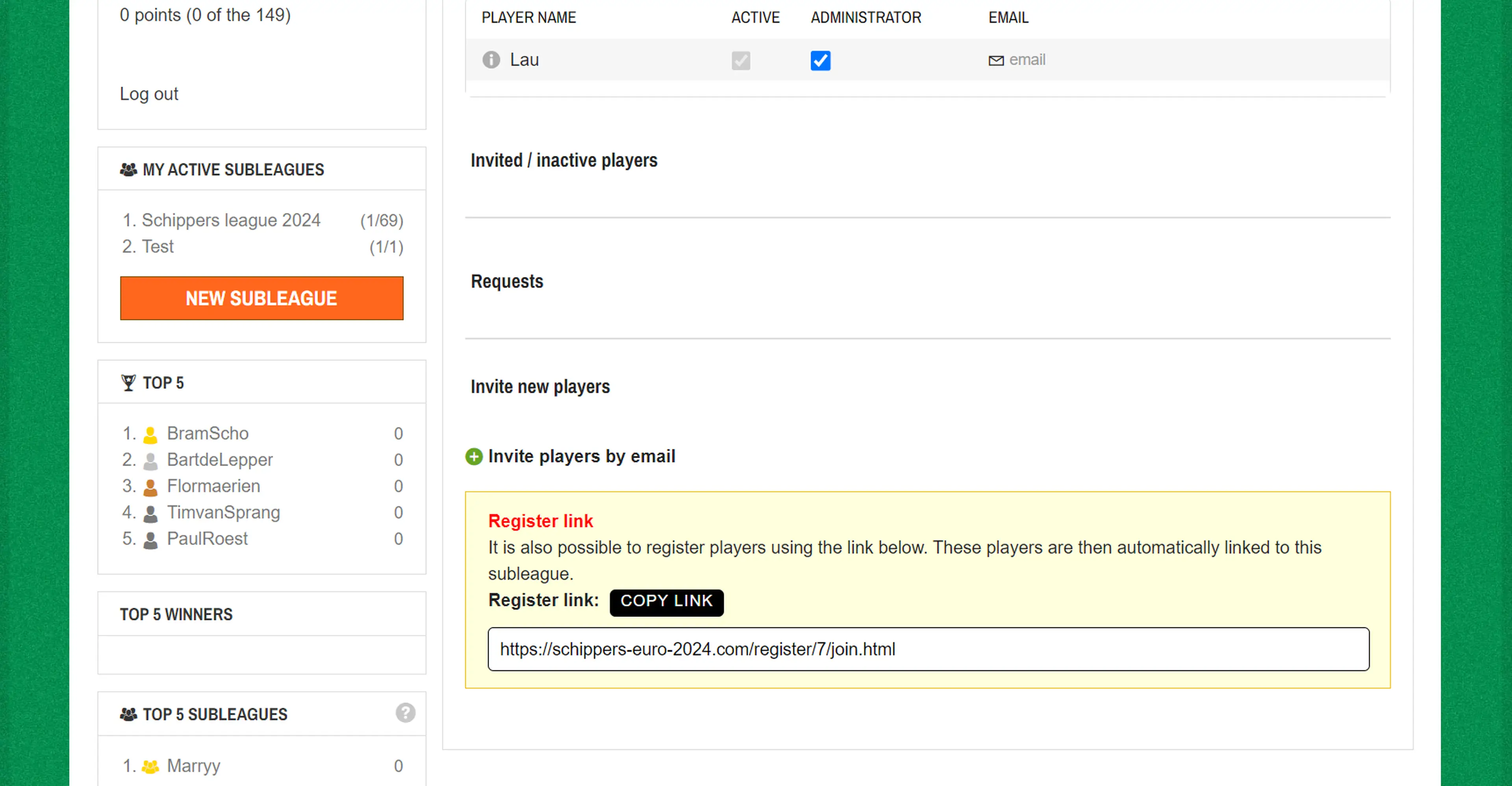 Invite your colleagues, friends or family