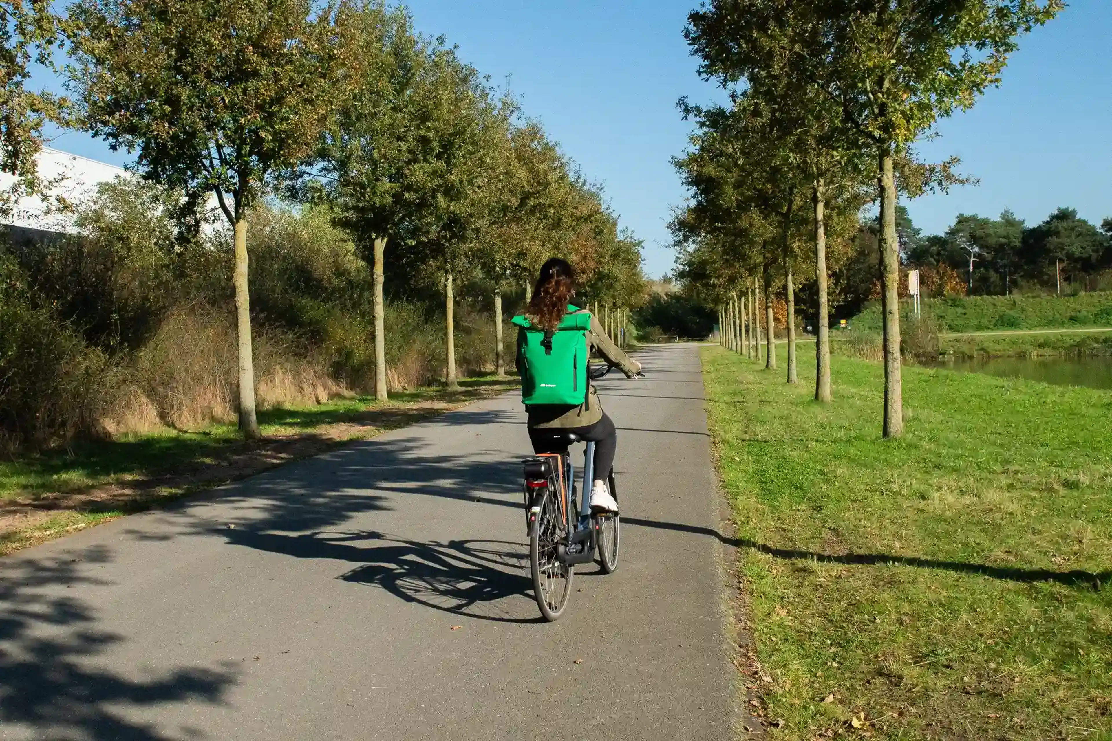 Christmas backpack bike
