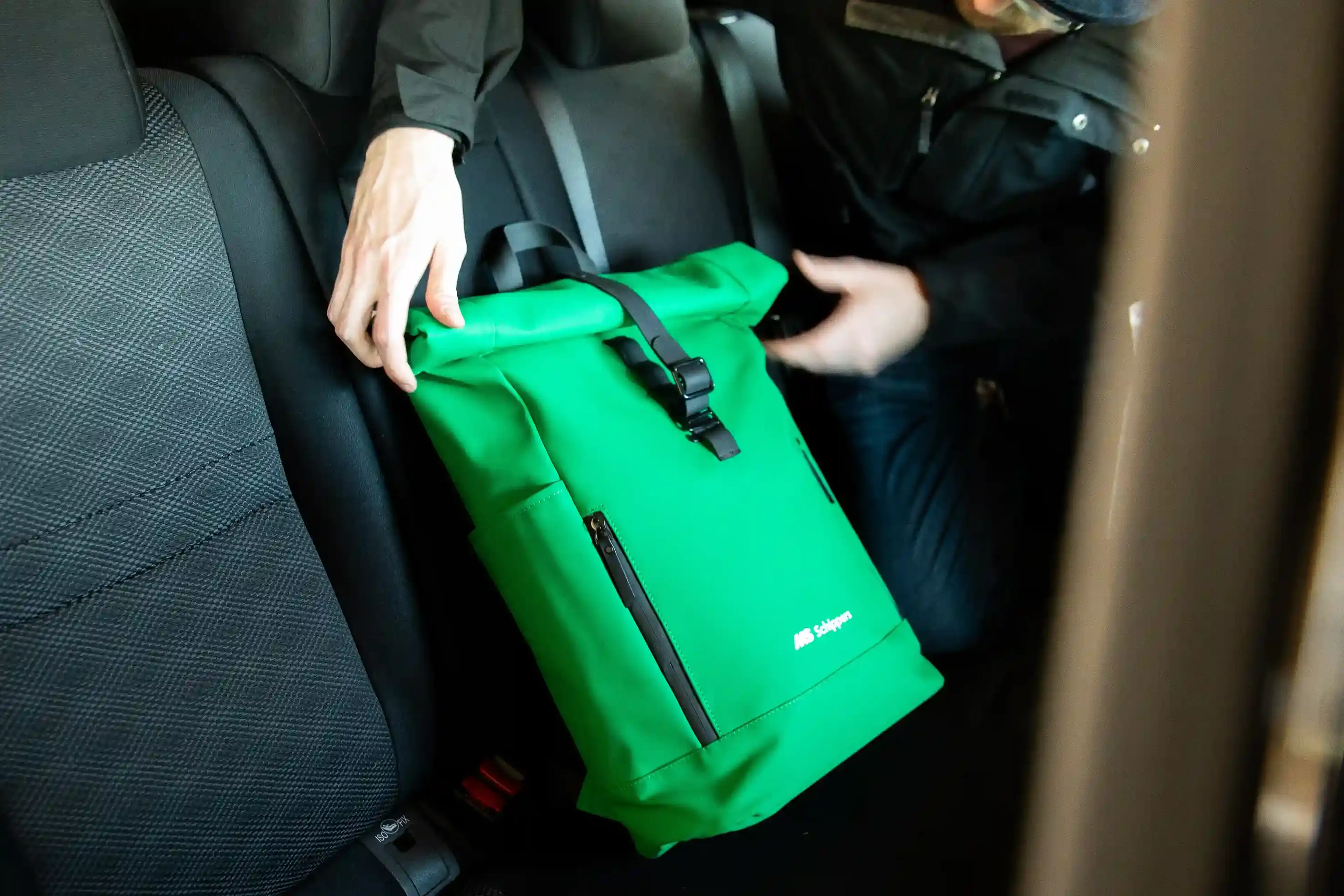 Christmas backpack backseat car