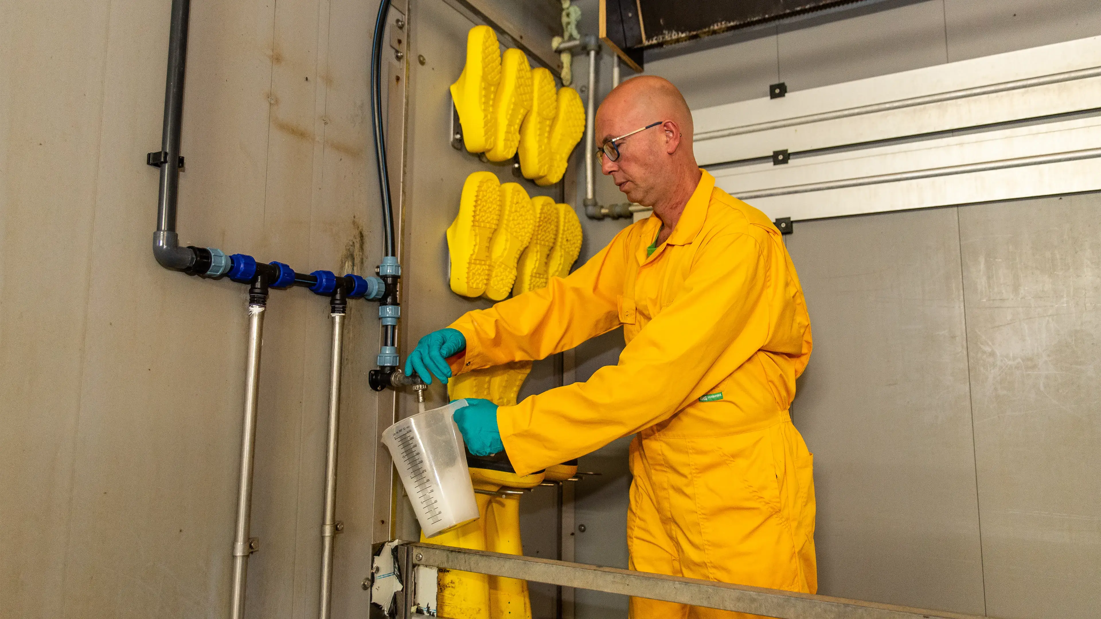 Man tapping clean water