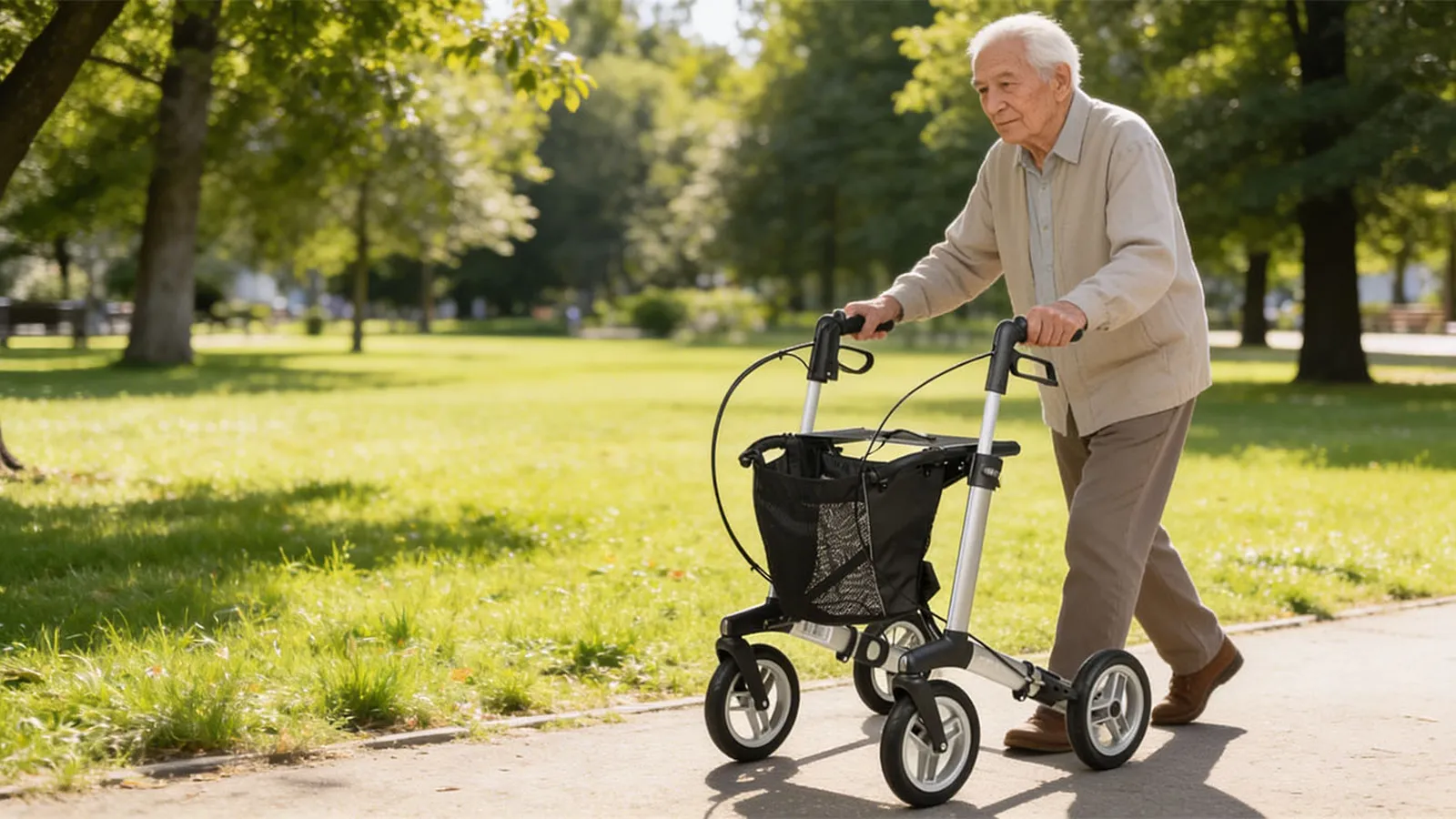 Joviva Blog Headerbild Parkinson Rollator Sunrise Medical 1920x768