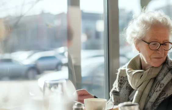 Blasenschwäche, älteres Paar frühstückt, viele Ballaststoffe und ausgewogene Ernährung helfen, einfache Hausmittel