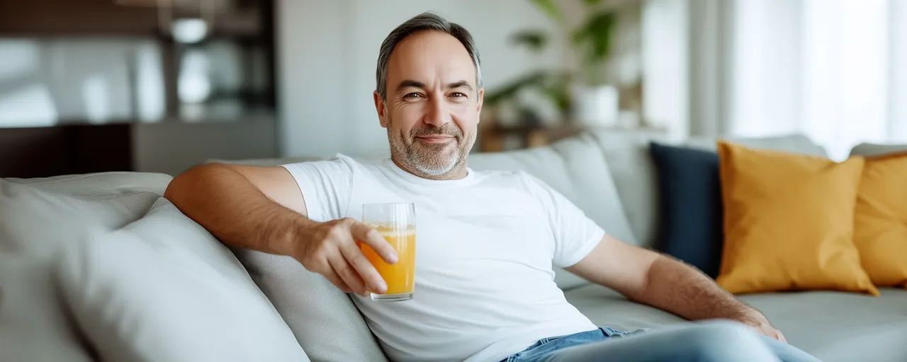 Joviva Hypoglykämie 1 Person Trinkt Ein Glas Saft 1920x768 2x