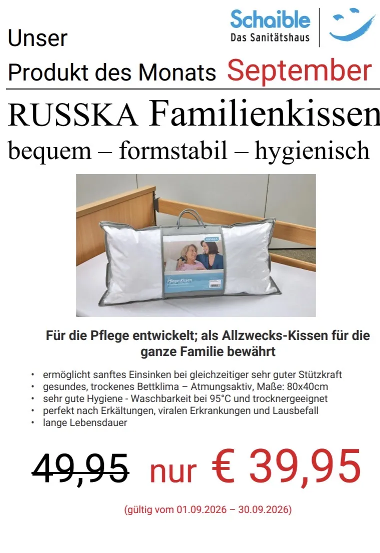 Produkt des Monats September_Russka Pflege- / Familienkissen