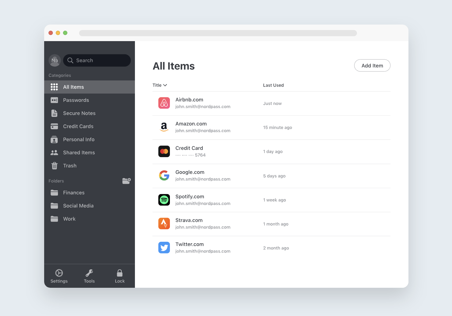 nordpass dashboard