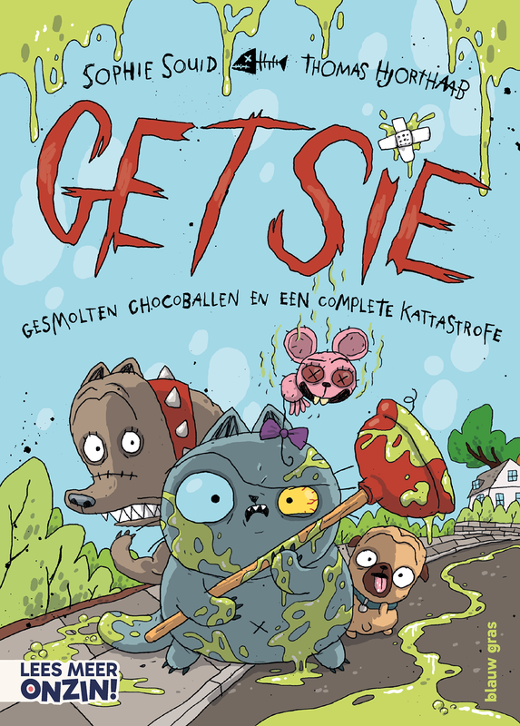 De cover van "Getsie 2: Gesmolten chocoballen en een complete kattastrofe"