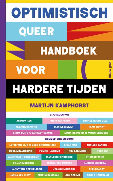 De cover van "Optimistisch queer handboek voor hardere tijden"