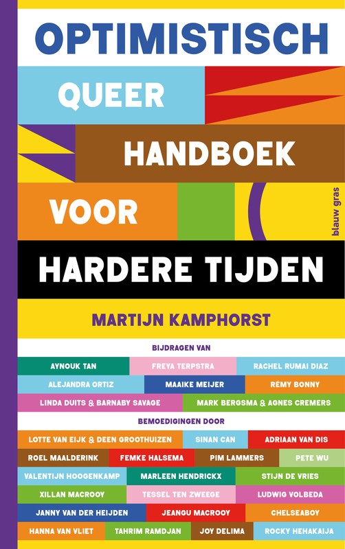 De cover van "Optimistisch queer handboek voor hardere tijden"