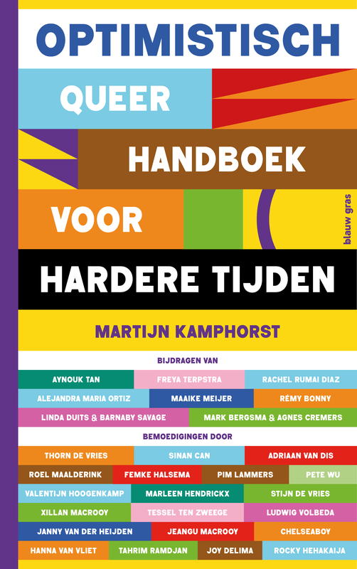 De cover van "Optimistisch queer handboek voor hardere tijden"