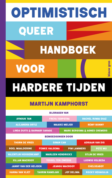 De cover van "Optimistisch queer handboek voor hardere tijden"