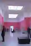 In diesem lebhaften Raum des Kunstmuseums Bern sticht die kühne pinke Wandfarbe hervor, die den Blick auf die ausgestellten Porträts und Kunstwerke lenkt. Natürliches Licht durchflutet den Raum, erzeugt eine freundliche Atmosphäre und betont die prächtige Deckenstruktur. Besucher betrachten nachdenklich die Sammlung, umgeben von einem Gefühl moderner Kreativität und historischer Architektur.