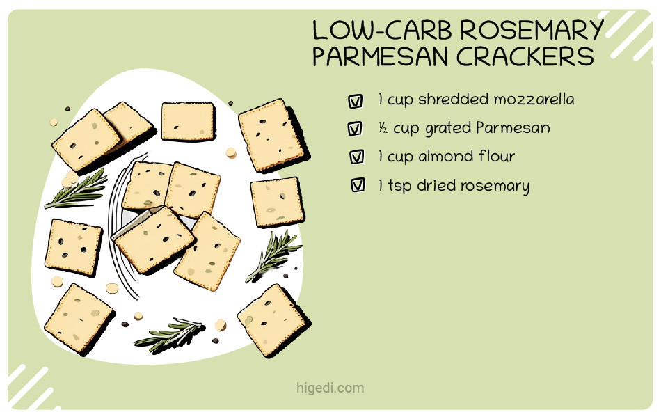 low carb rosemary parmesan crackers