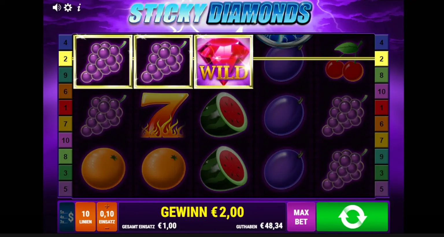 Sticky Diamonds Gewinnbild