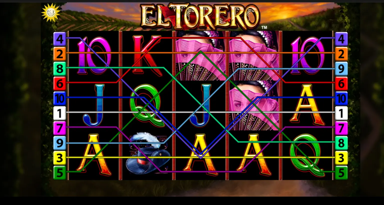 El Torero Gewinnlinien