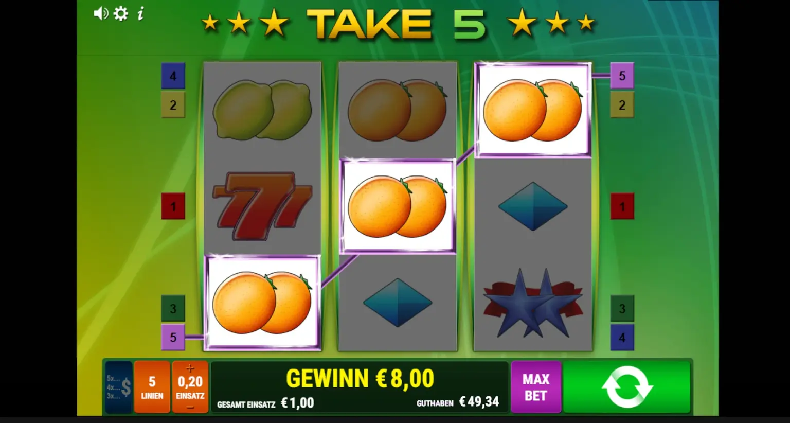 Take 5 Gewinnbild