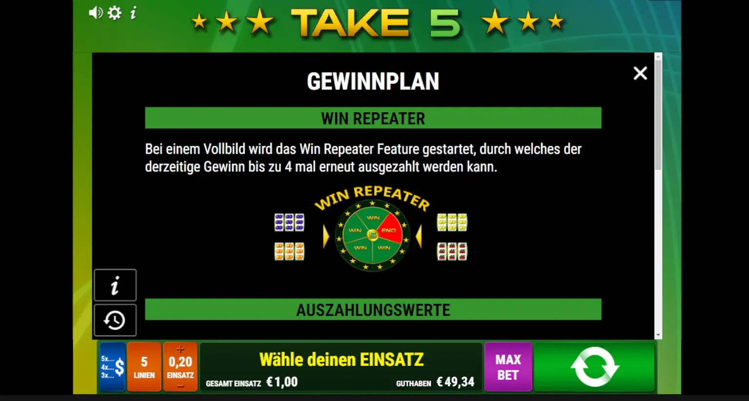 Take 5 Informationtext