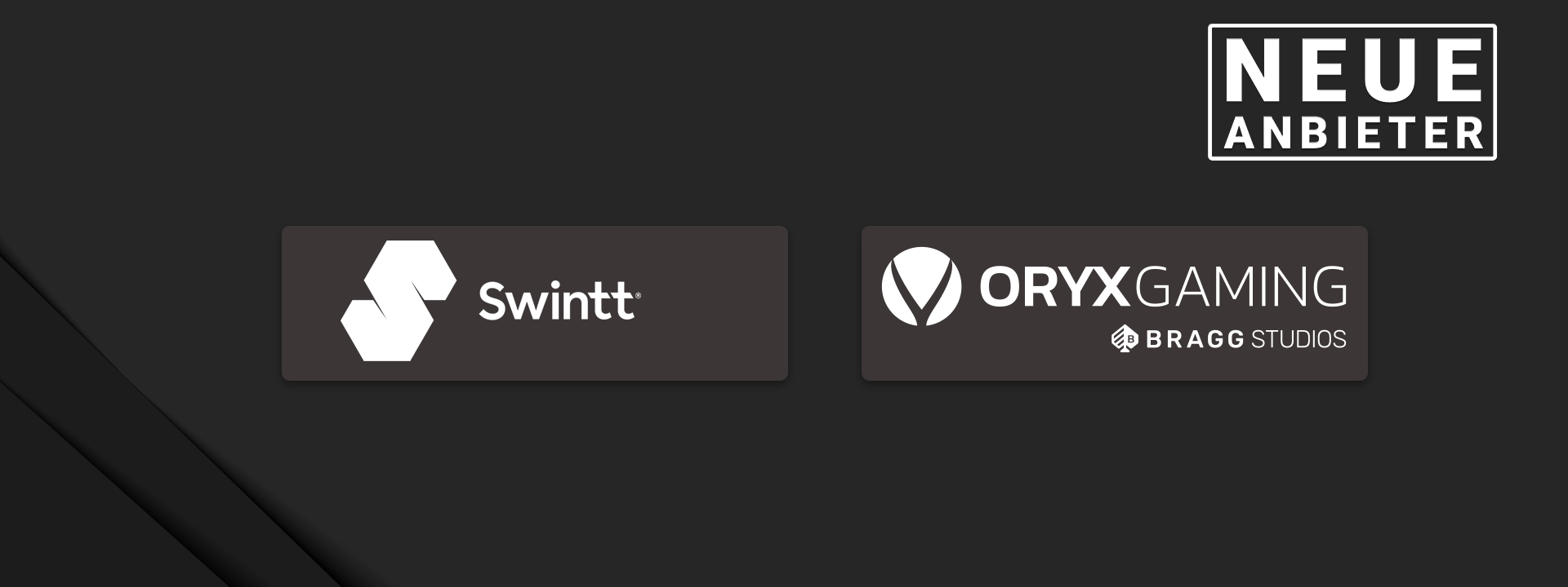 Swintt & Oryx Spiele neu bei NOVOLINE