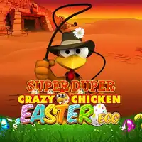 Super Duper Crazy Chicken Easter Egg Logo