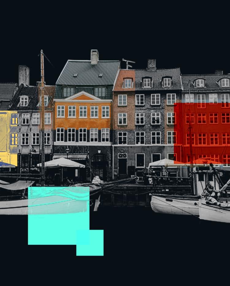 Dark abstract photo of copenhagen