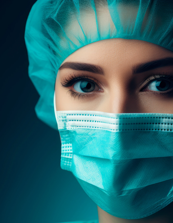 Ärztin mit Maske
