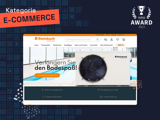 Steinbach Kategorie E-Commerce TYPO3 Award 2023