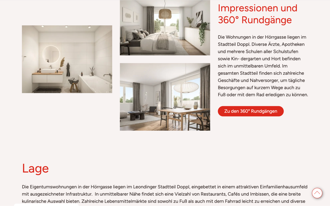 WAG Immobiliendetails Ansicht