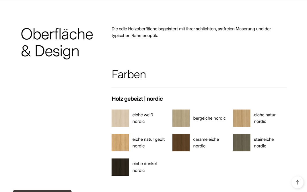 EWE Küchendetails Farben