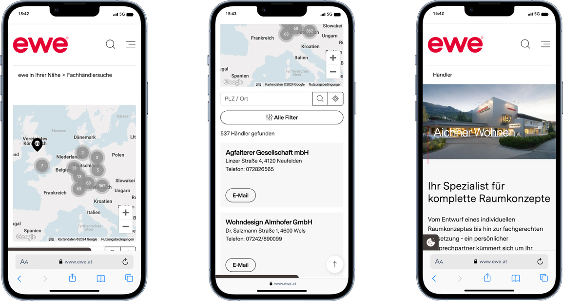 EWE Überblick mobile Ansicht