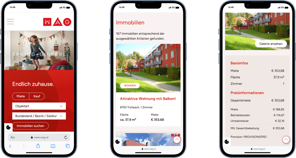 WAG Überblick mobile Ansicht
