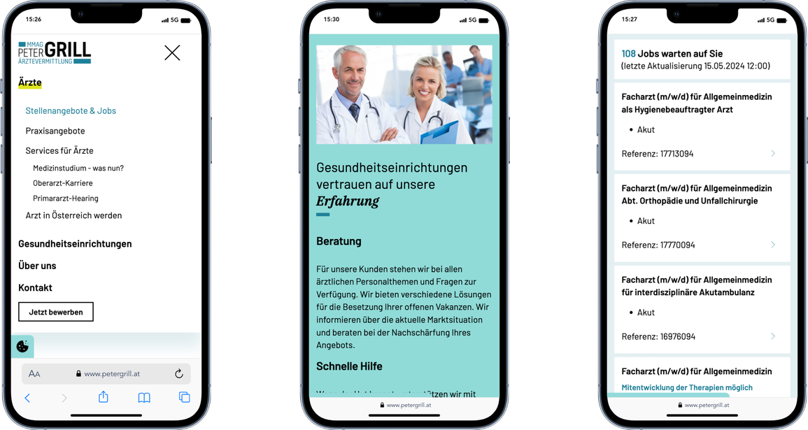 Peter Grill Übersicht mobile Version