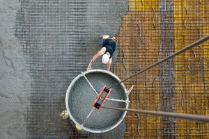 Projekt Neue Mitte Porz, Konstruktion, Baustellenbild