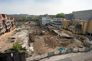 Projekt Neue Mitte Porz: Abriss des Hertie-Kaufhauses, Baustelle