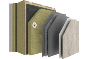 Wandaufbau Neubau Sekundarschule mit WDVS StoTherm Mineral