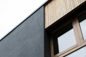 Einfamilienhaus „La Nera“ – schwarze Box auf dem Land, StoTherm Classic, StoSignature Struktur: Rau 1 + Effekt: Coatong 10