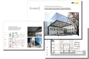 A preview of the Project [insights] PDF which contains details about the design, construction and concepts behind the University of Graz Library renovation project