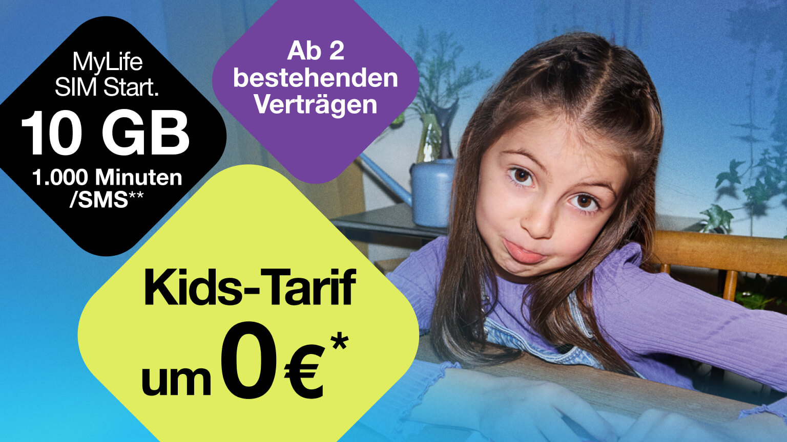 Jetzt gratis Kids Tarif holen