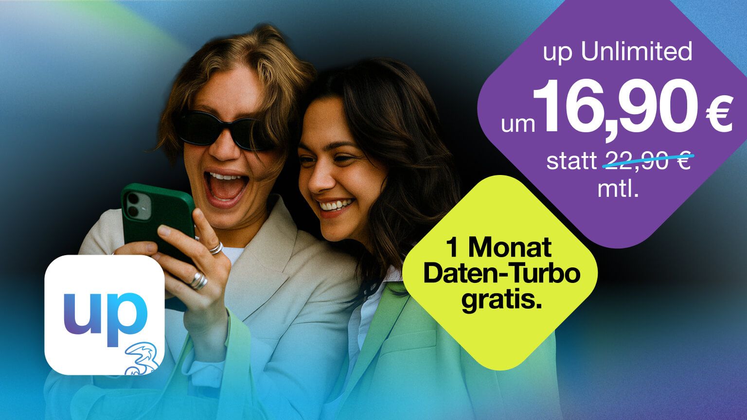 1 Monat Daten-Turbo gratis.